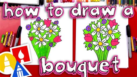 directed draw flowers|easy to draw flower bouquet.